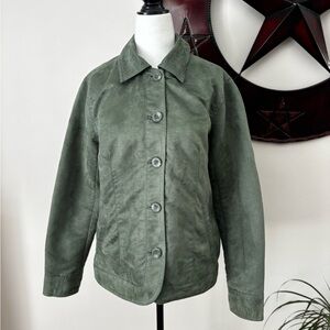 Northern Reflections Olive Green Faux Suede Women's Jacket…grandma/minimalist